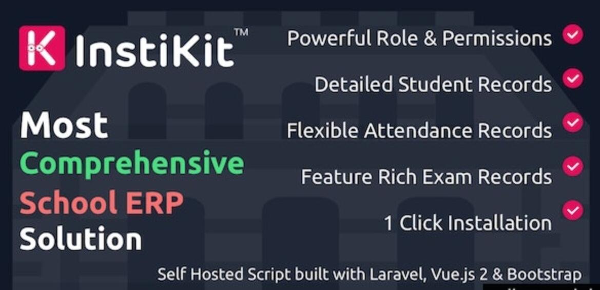 InstiKit School v4.5.0 - 学校管理系统和学校 ERP