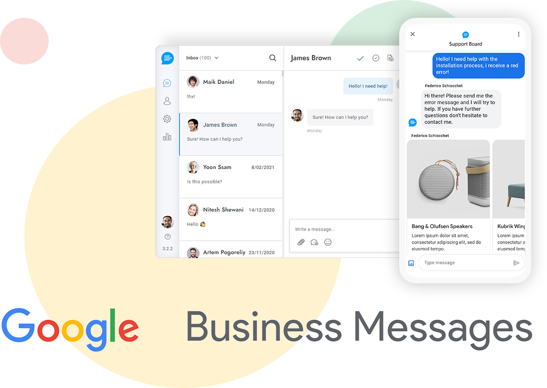 Sync Business Messages with Support Board v1.0.0