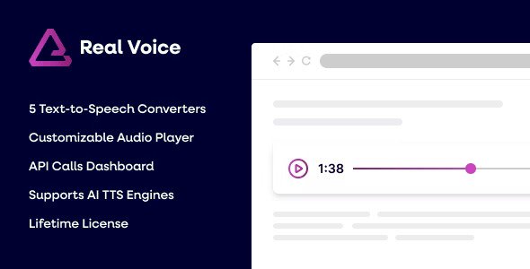 Real Voice v1.26 – 适用于 WordPress 的 AI 文本转语音插件