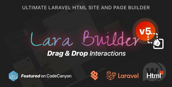 LaraBuilder v6.7 - Laravel 上的 HTML 网站构建器