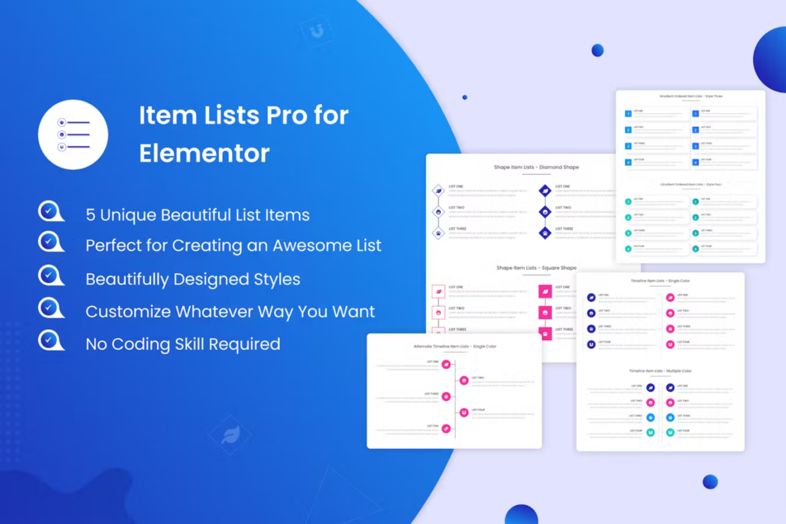 Item Lists Pro for Elementor v1.4