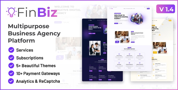 FinBiz v2.1.0（已汉化） - Multipurpose Business Agency Platform