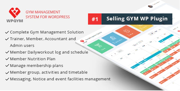 WPGYM v6.5（已汉化） - Wordpress 健身房管理系统