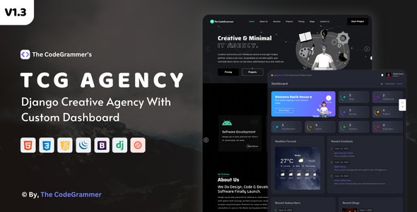 TCG AGENCY v1.3 - Django Agency With Custom Dashboard