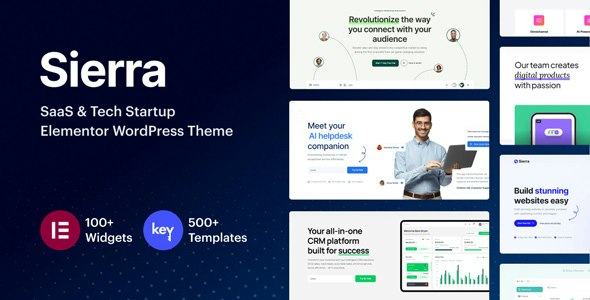 Sierra v1.5 - SaaS & Tech Startup Elementor WordPress Theme