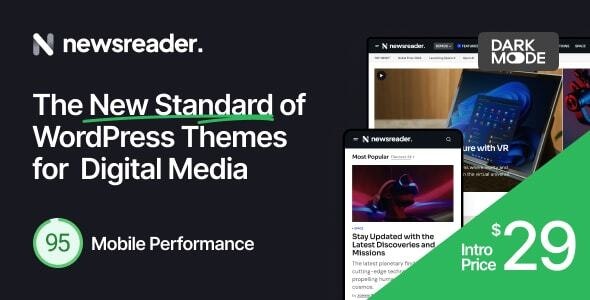 Newsreader v1.0.10 - Revolutionary WordPress Theme for Digital Media