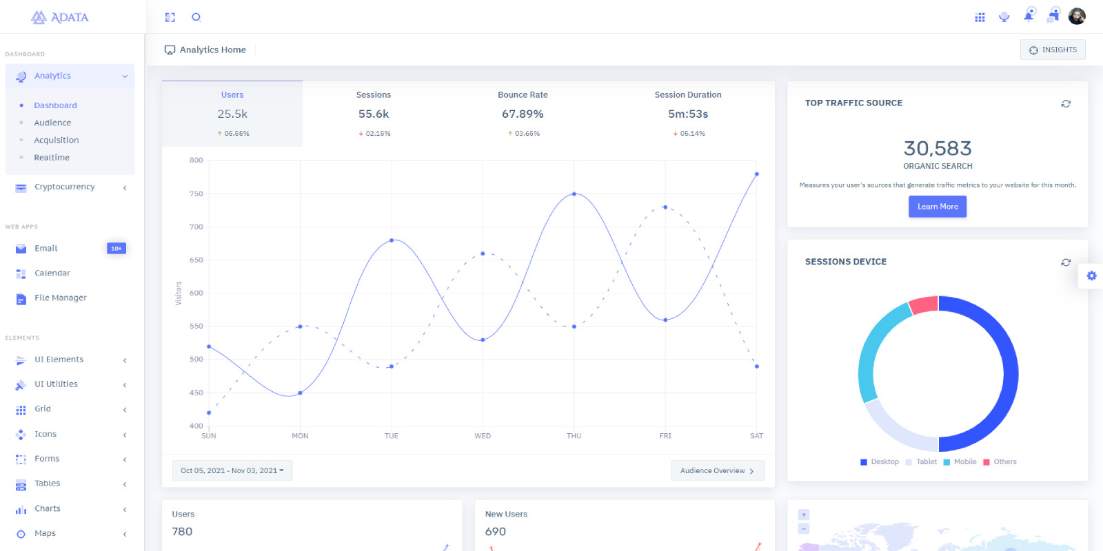 Adata V1.0 - Modern And Minimal Bootstrap Admin