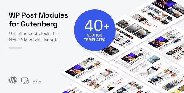 WP Post Modules for NewsPaper and Magazine Layouts (Gutenberg Block) v0.3.0
