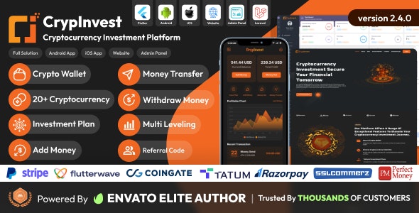 CrypInvest v2.4.0（已汉化） - Cryptocurrency Investment Platform Full Solution