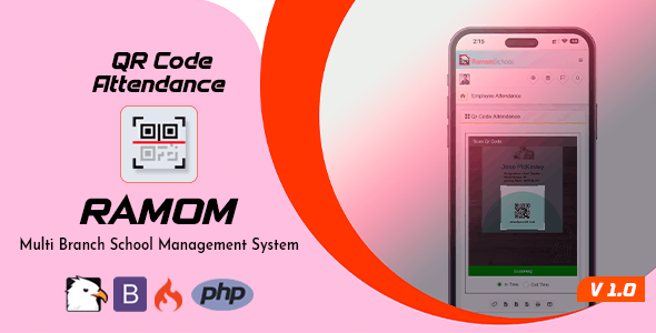 Ramom School QR Code Attendence V2.0