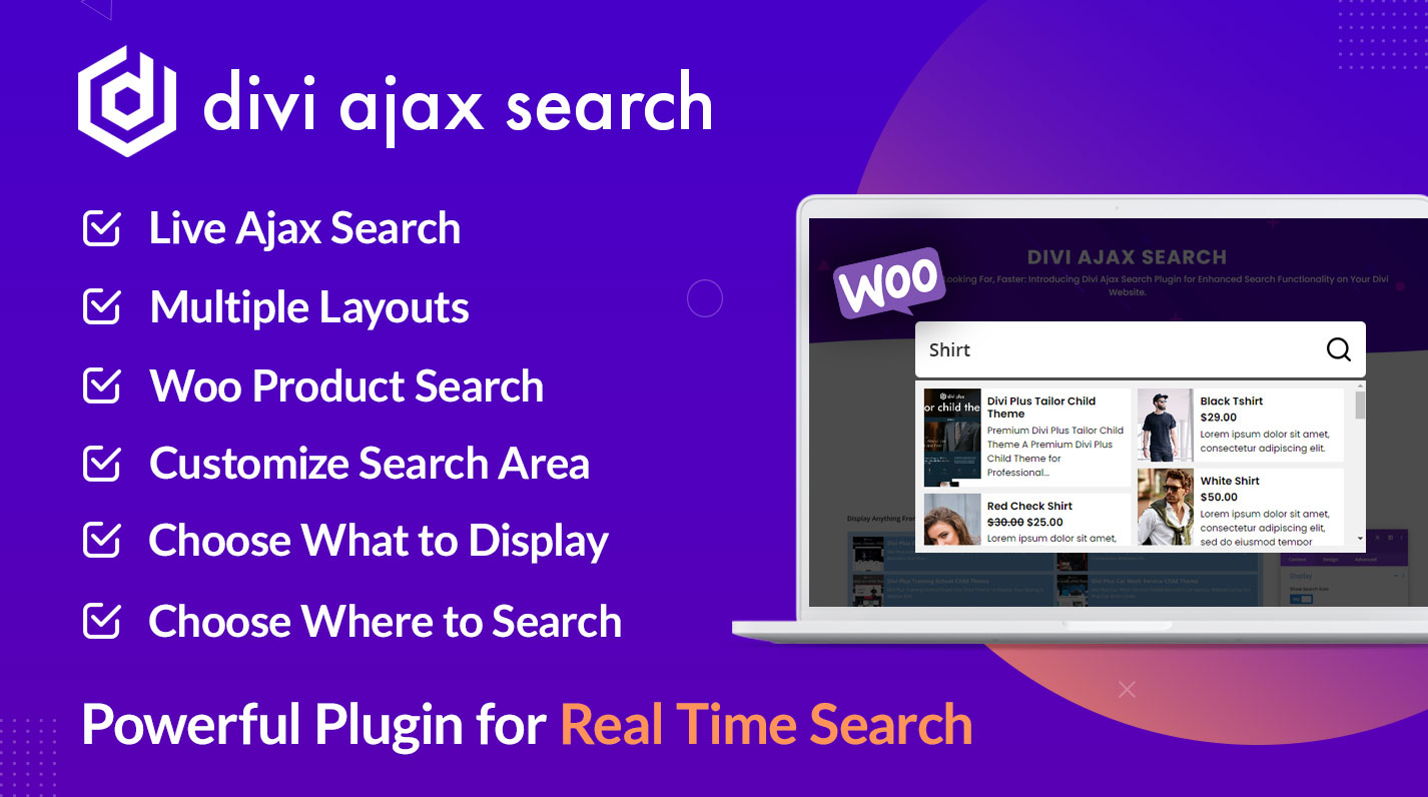 Divi Ajax Search v1.1.3