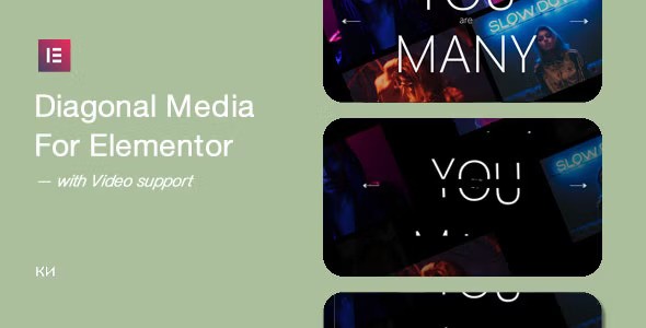 Diagonal Media for Elementor v1.0.1