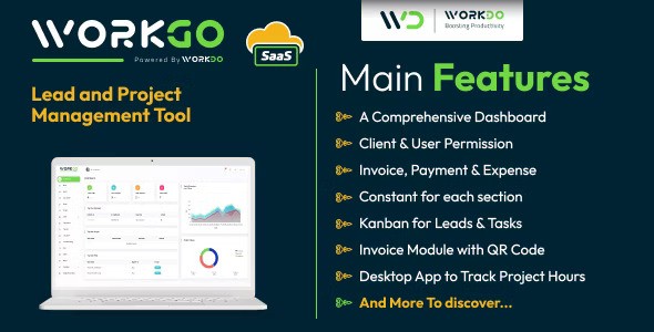 WorkGo SaaS v5.6 – Lead and Project Management Tool