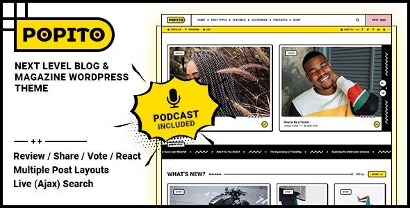 Popito v2.0.1 – Blog & Magazine WordPress Theme