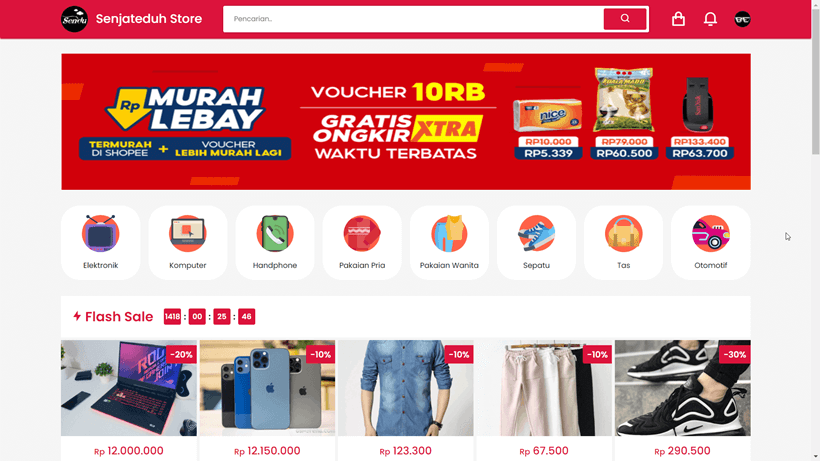 Web Toko Online Senjateduh (Midtrans & Rajaongkir) V1.0