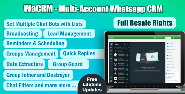 WaCRM v3.0 - Multi-Account WhatsApp CRM