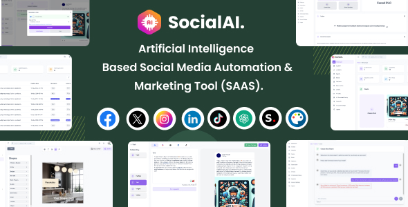 SocialAI v1.0 – Artificial Intelligence Based Social Media Automation & Marketing Tool (SAAS)