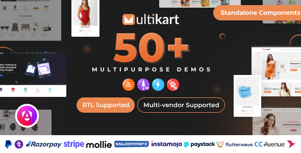 Multikart v1.1 – Single or Multivendor eCommerce with Angular & Laravel REST API