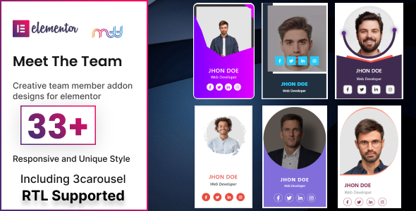 Meet the team elementor addon v2.7