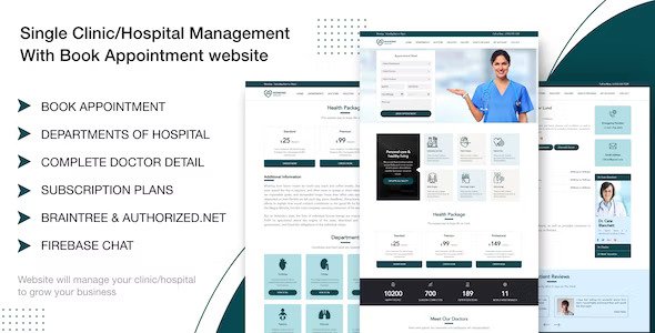 Single Clinic Hospital Management With Book Appointment website v1.2