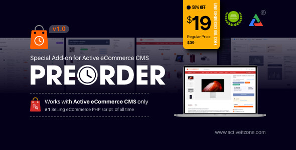 Active eCommerce Preorder Add-on v1.0