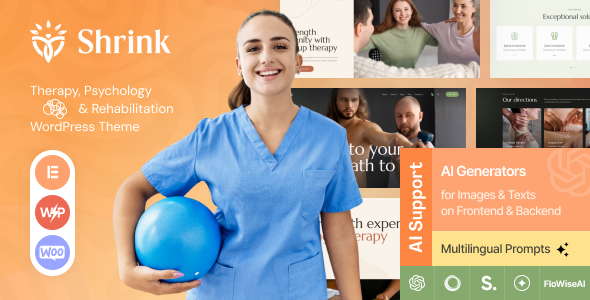 Shrink v1.0 – Therapy, Psychology & Rehabilitation WordPress Theme