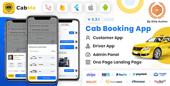 CabME v7.0 – Flutter 完整出租车预订解决方案