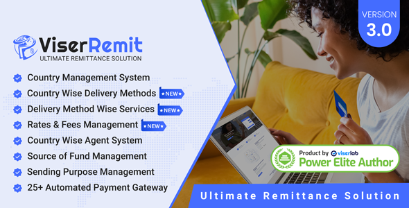 ViserRemit v3.0 – 终极汇款解决方案